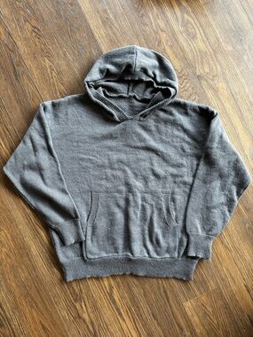 Relaxed Charcoal Gray Hoodie Sweater for Women